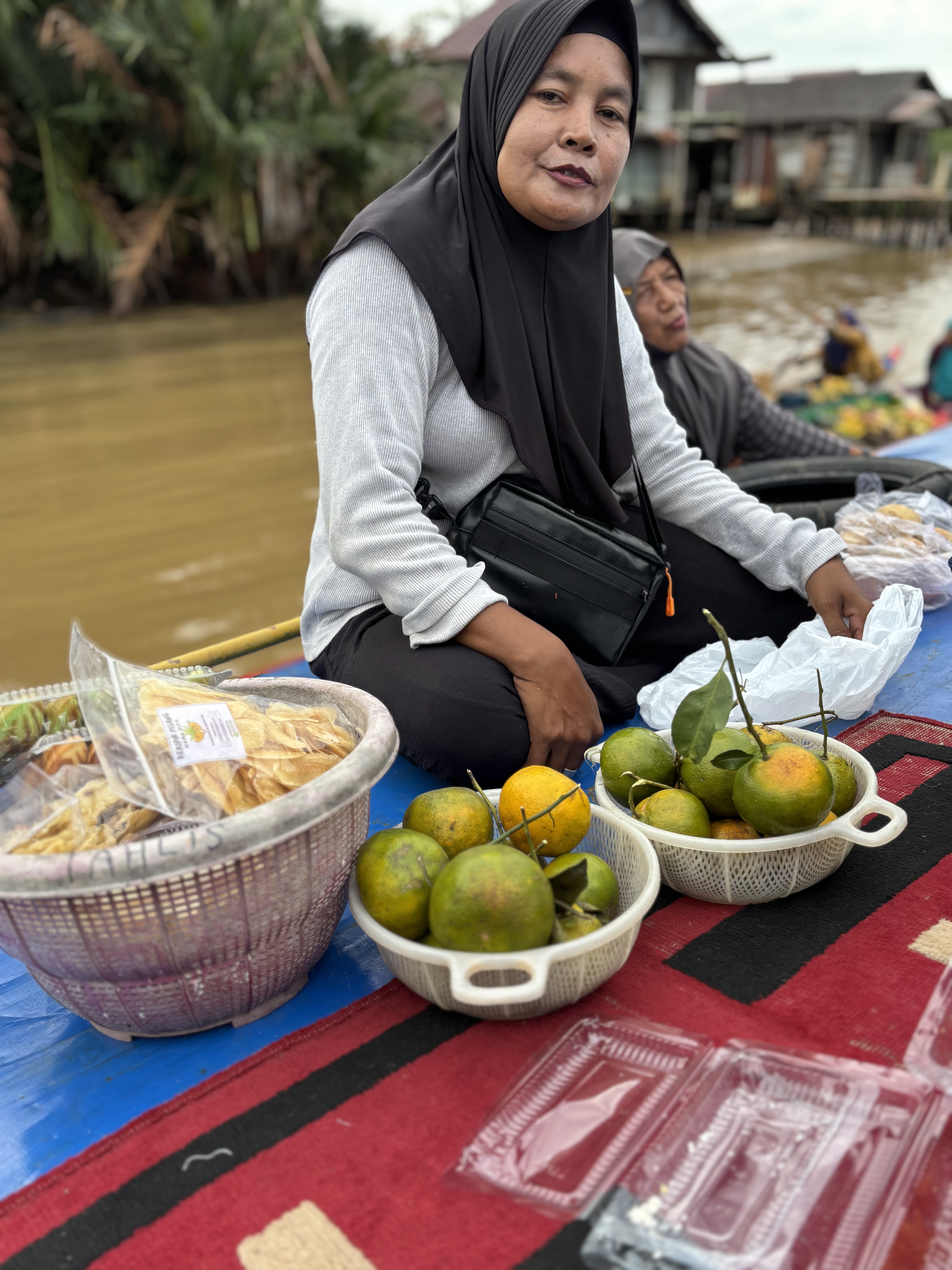 one of the floating market sellers